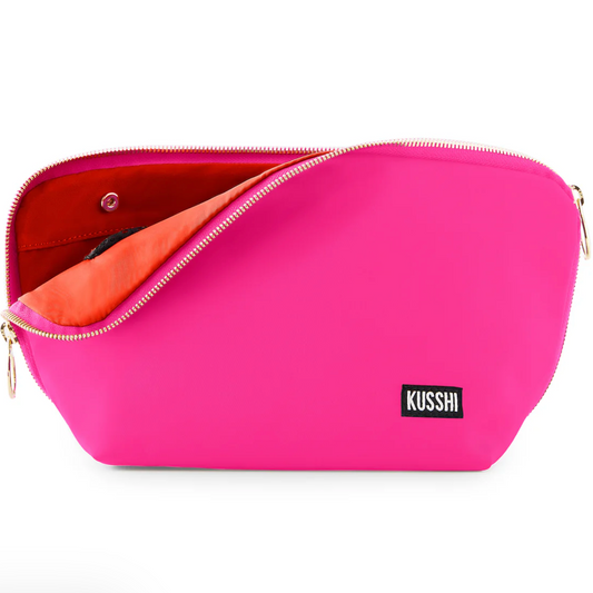 Pink Signature Makeup Bag (Orange Interior)