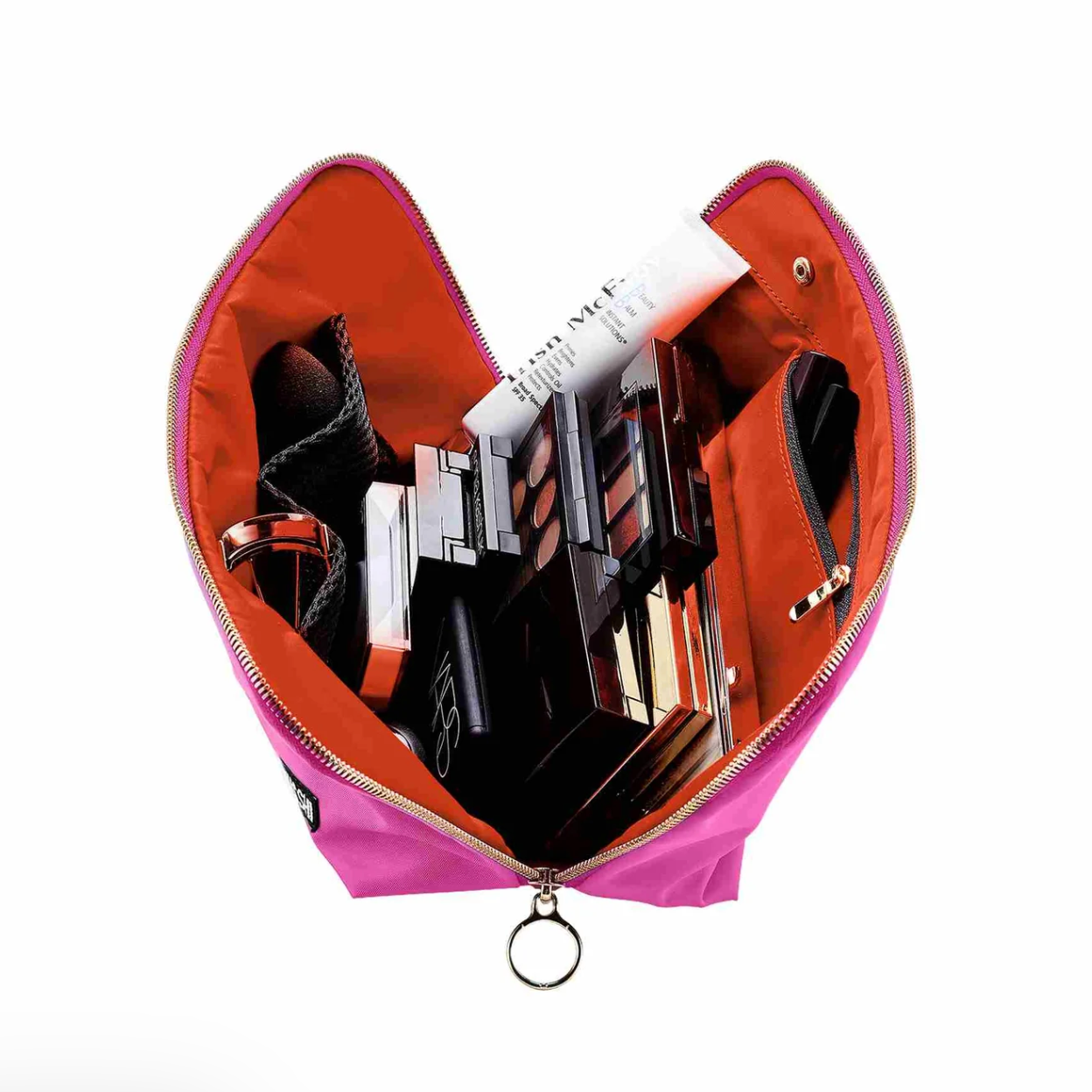 Pink Signature Makeup Bag (Orange Interior)