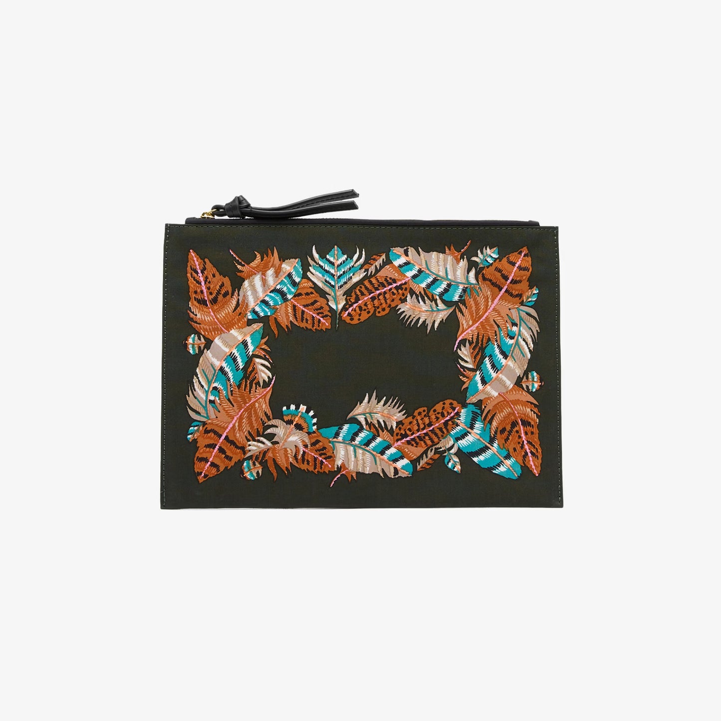 Plumes Pouch in Khaki