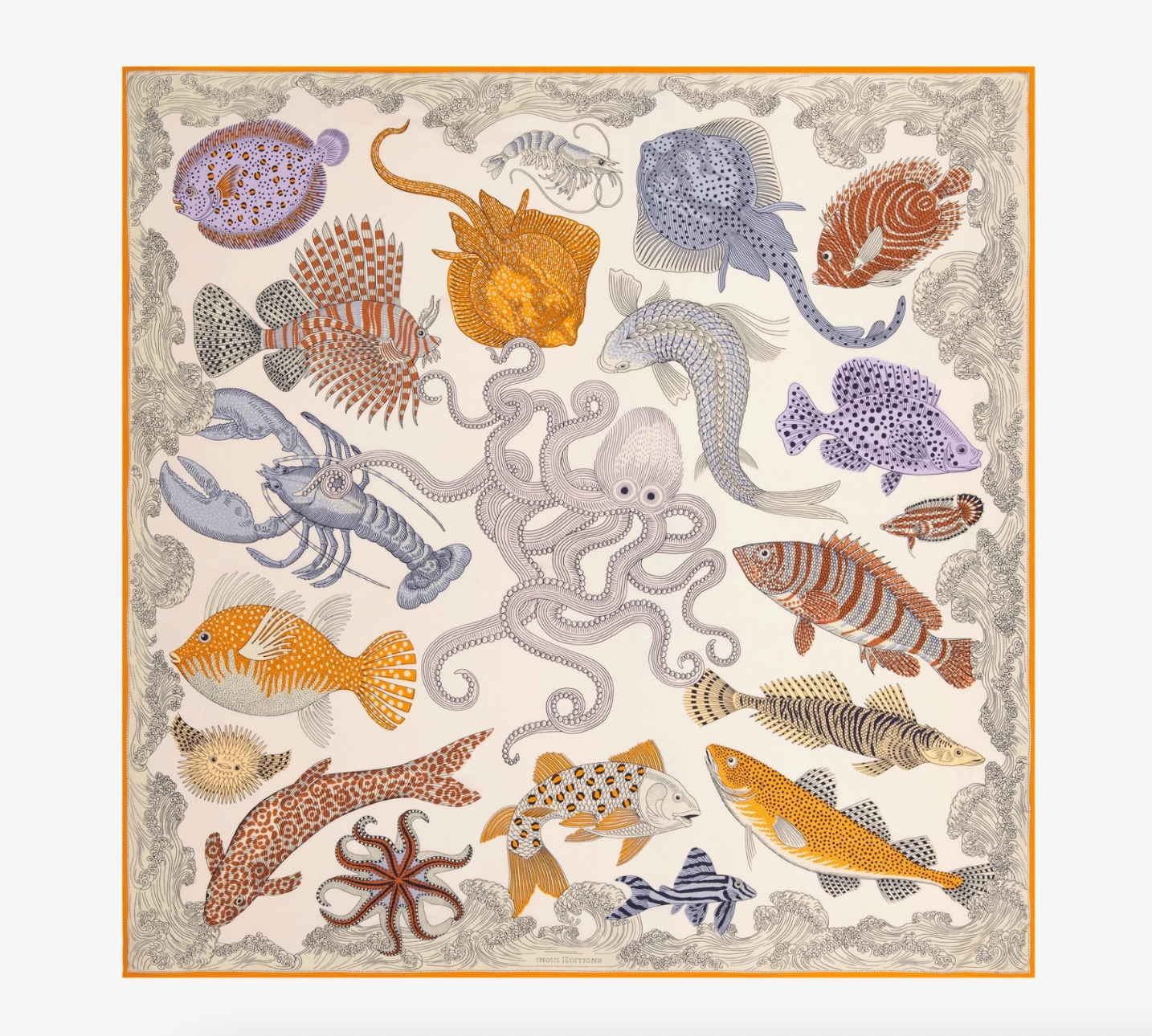 Poseidon Natural Square 130cm Scarf
