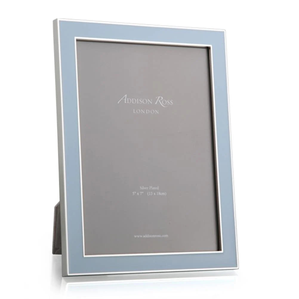 Enamel Photo Frame, Silver Trim 8x10