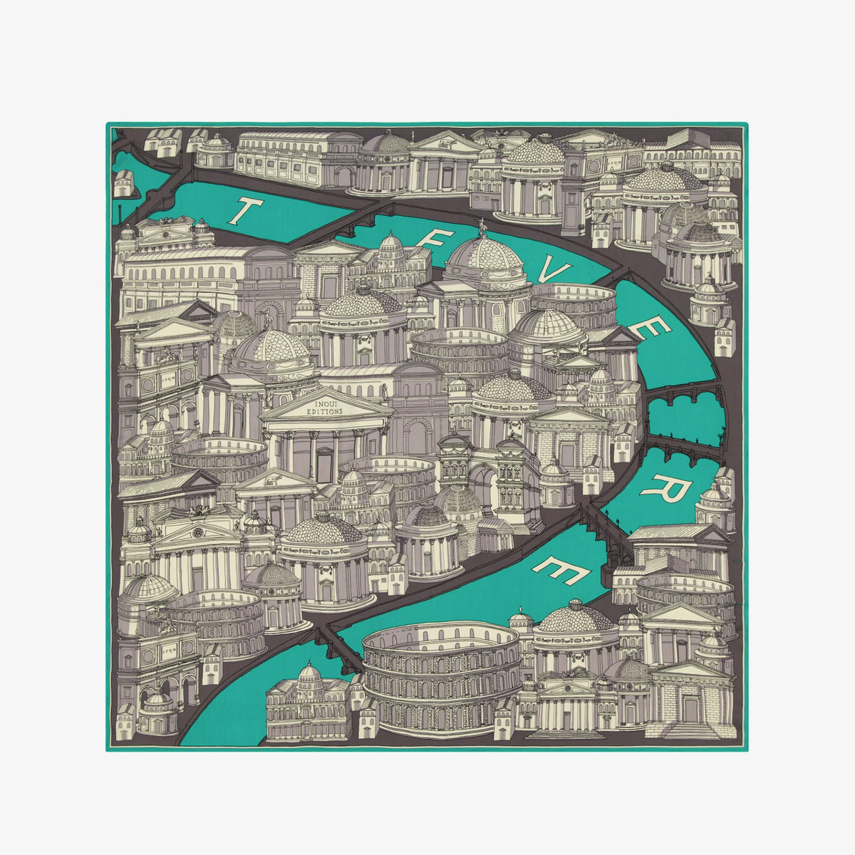 Rome Square Scarf in Green