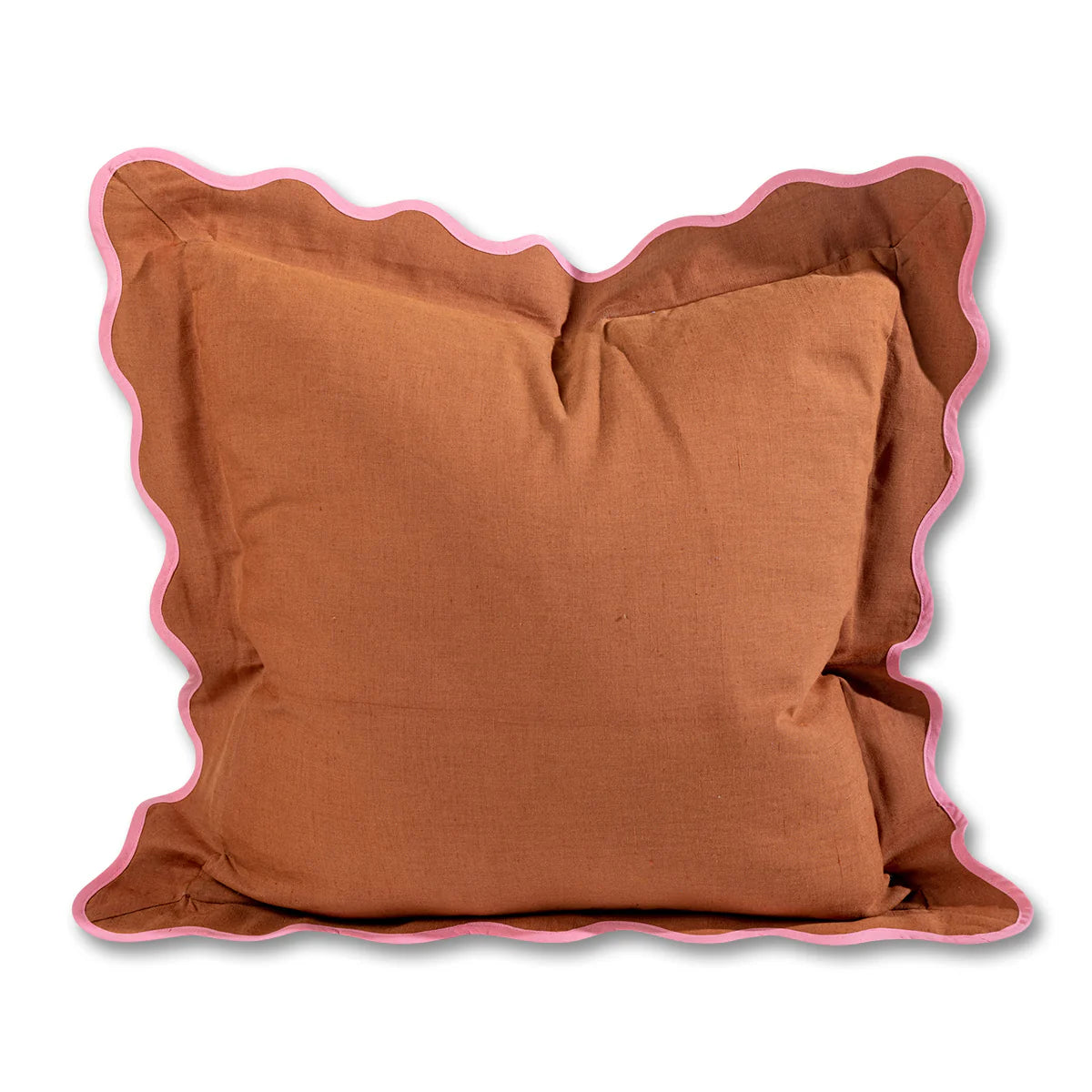 Rust & Pink Square Darcy Linen Pillow