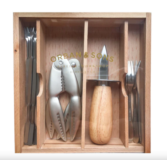 Seafood Set in Wooden Box