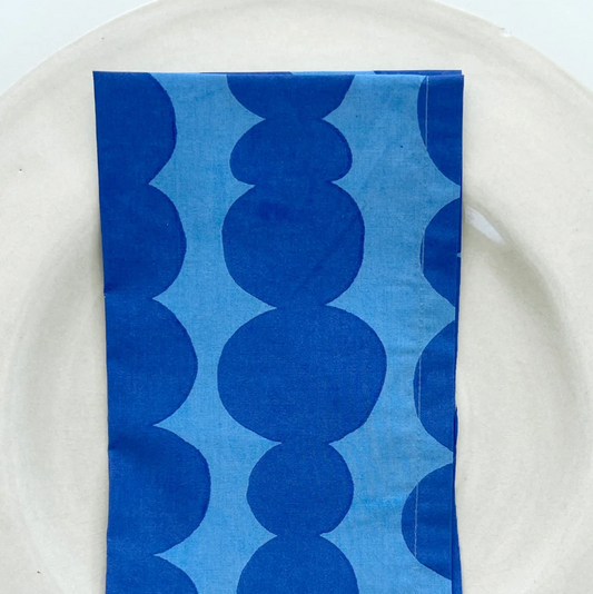 Small Totem Blue Napkins - Set of 4