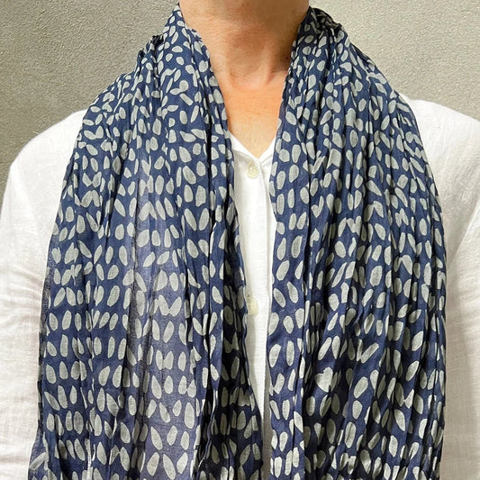 Speck Grey/Indigo Cotton Scarf