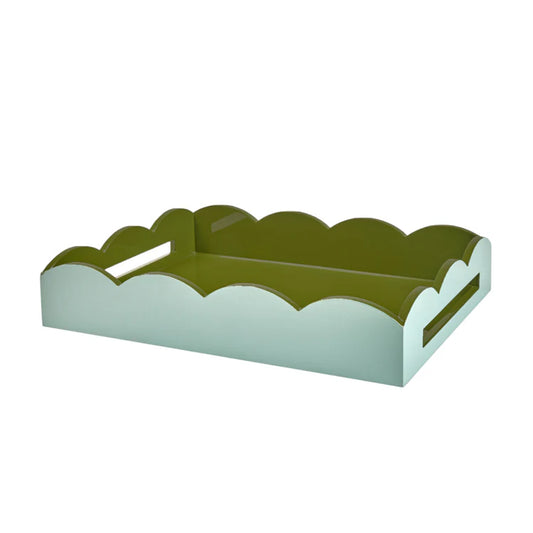 Two-Toned Scalloped Medium Tray