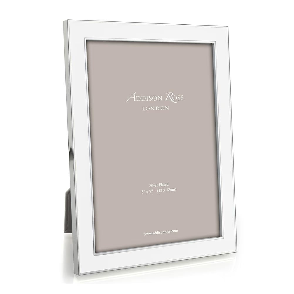 Enamel Photo Frame, Silver Trim 8x10