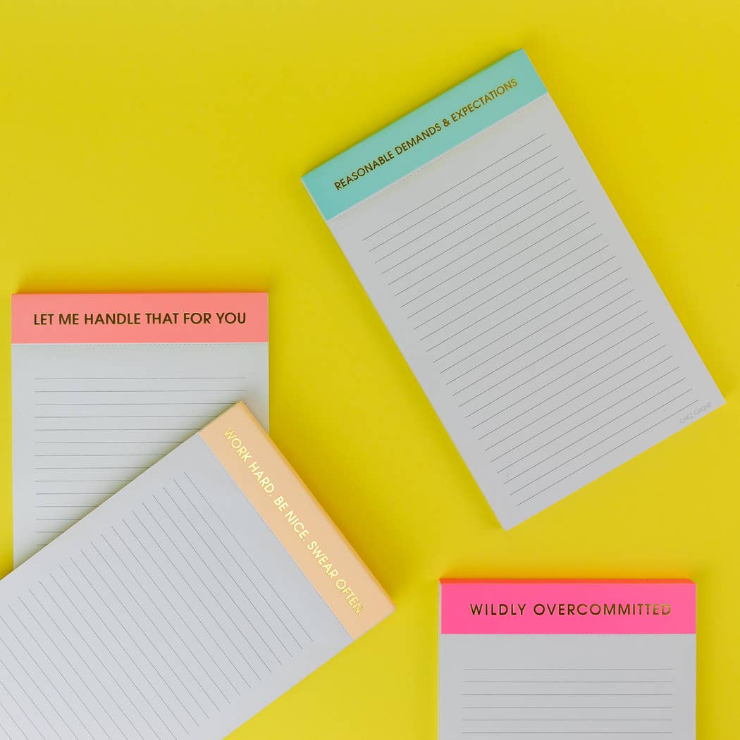 Wildly Overcommitted Lined Notepad