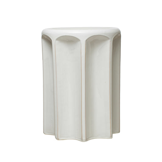 Sculpted Stoneware Stool