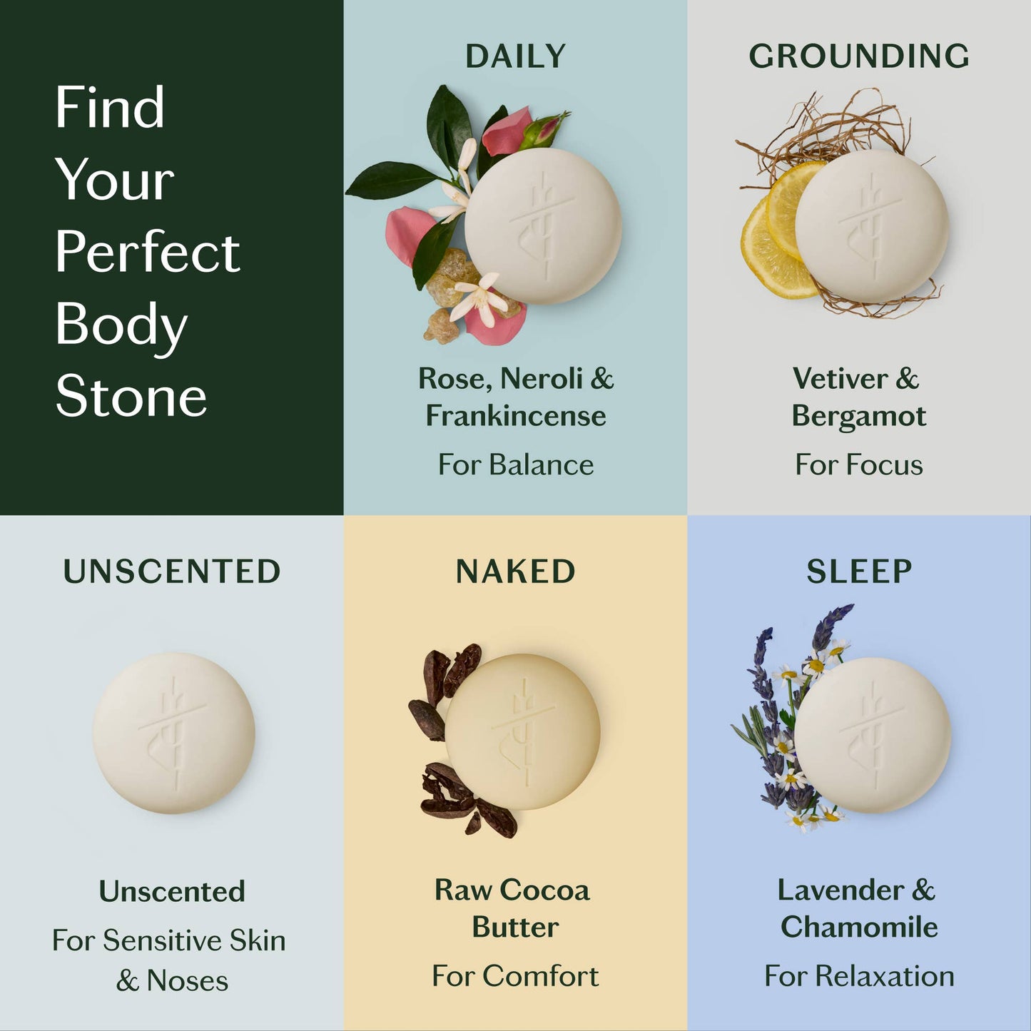 Grounding Stone | Deep Moisturizing Lotion Bar: Refill (3.5 oz)