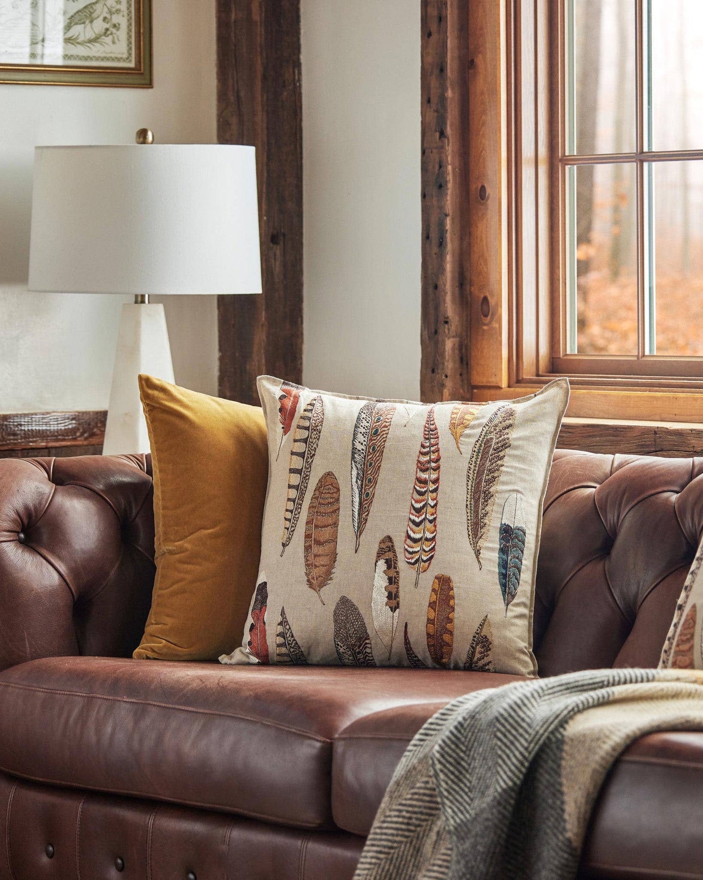 Falling Feathers Pillow