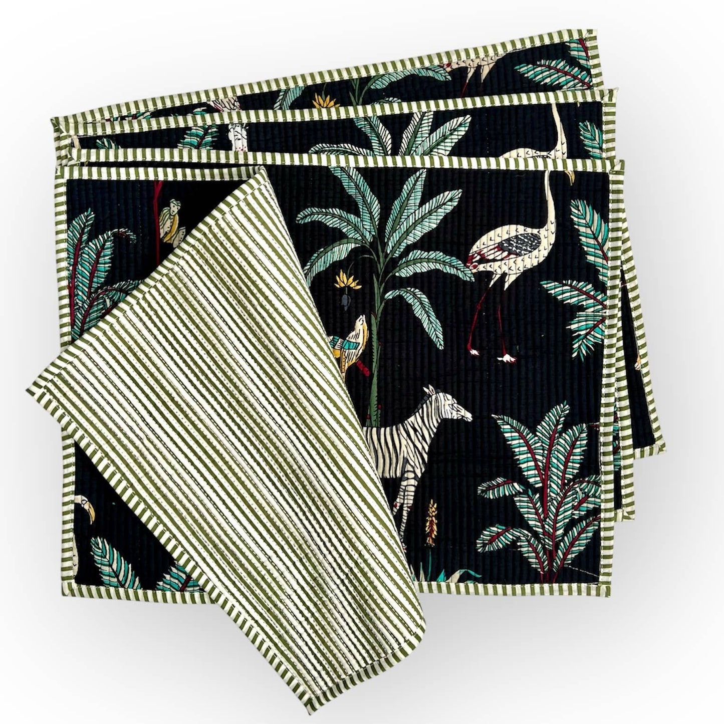 Placemats, Black Jungle, Set of 4