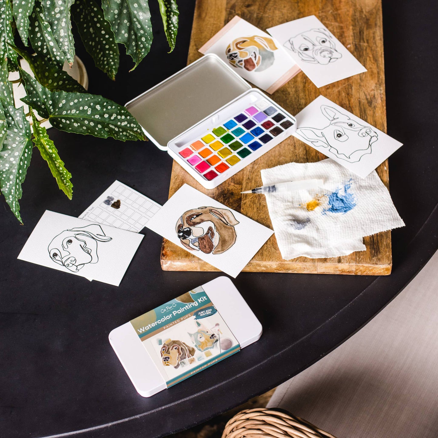 Painted Pups Watercolor Painting Kit