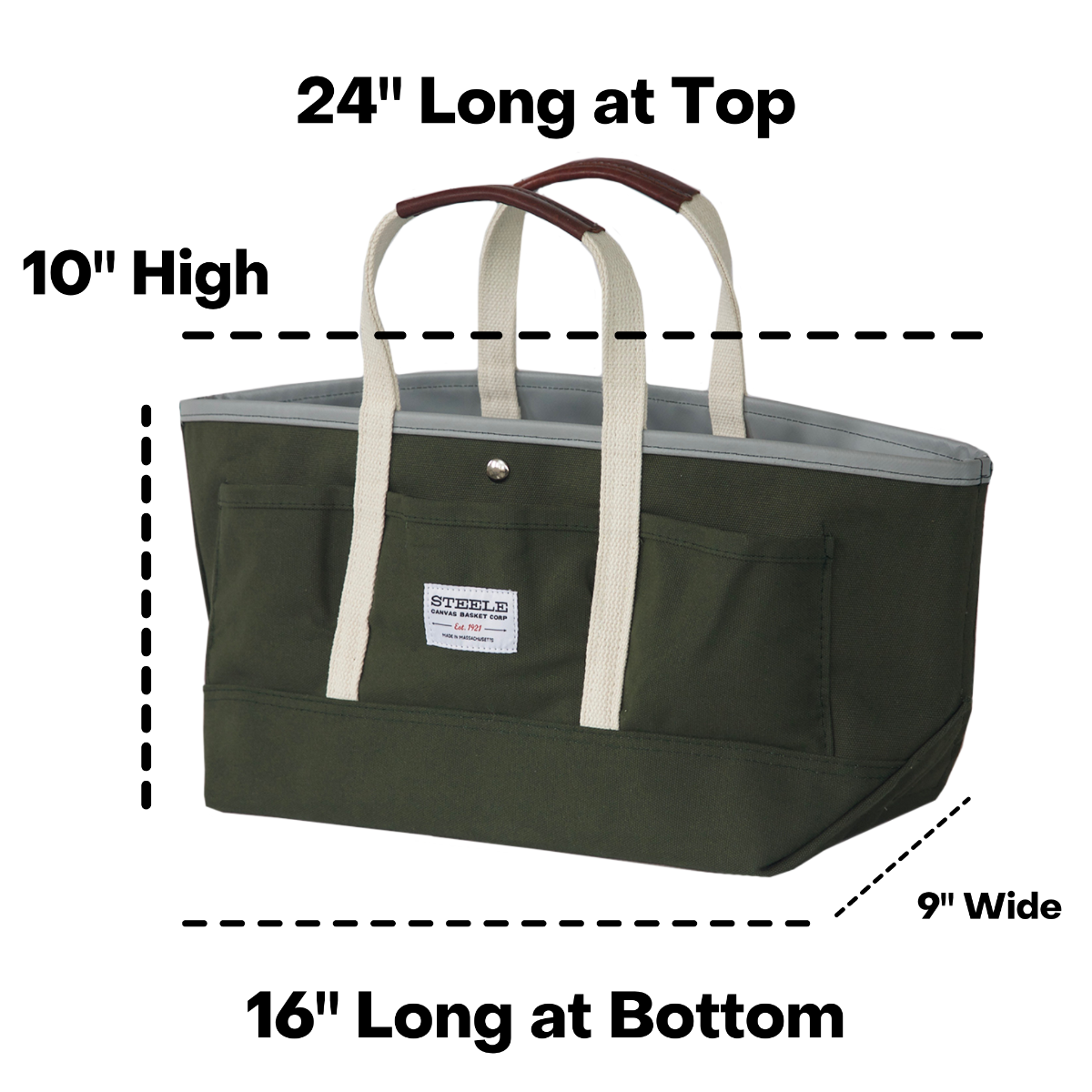 Olive Green Garden Tote