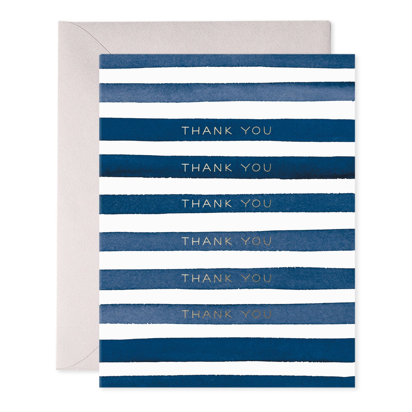 Navy Stripes Thank You Boxed Card Set