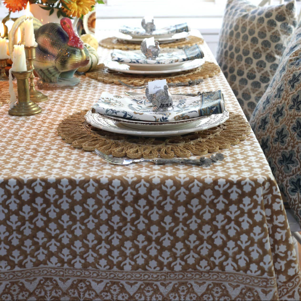 Tablecloth Charlotte Caramel (60x60)