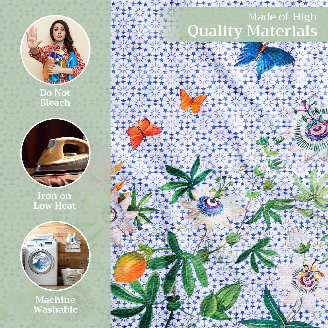 Cotton Square Napkins - Set of 4 - Passiflora