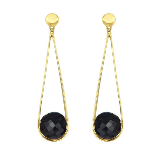 Ipanema Earrings - Gold/Black Onyx