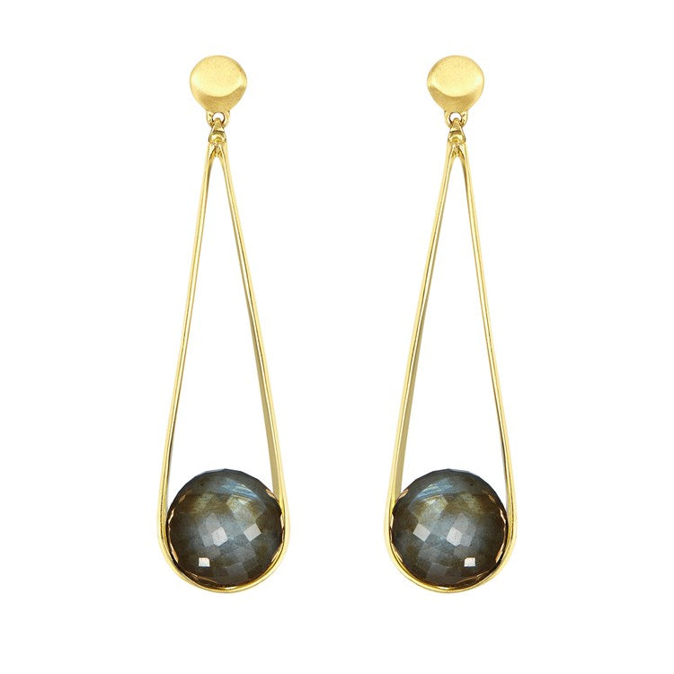 Ipanema Earrings - Gold/Labradorite