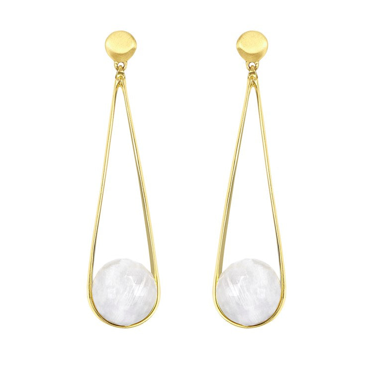 Ipanema Earrings - Gold/Moonstone