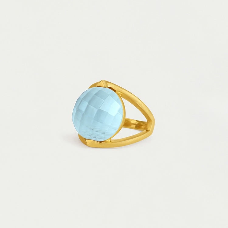 Galleria Ring - Gold/Irridescent Sky Blue - Size 7