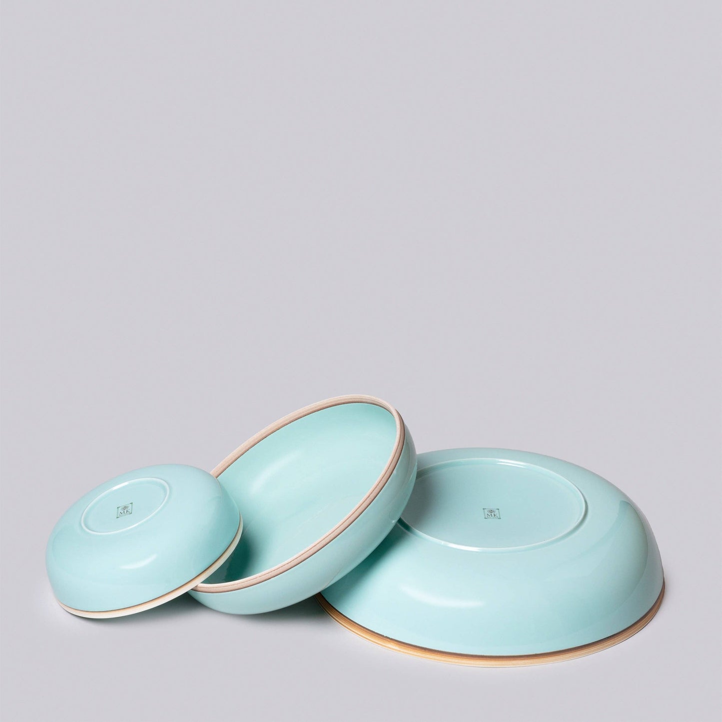 Celadon Glossy Porcelain Nesting Hermit Bowls