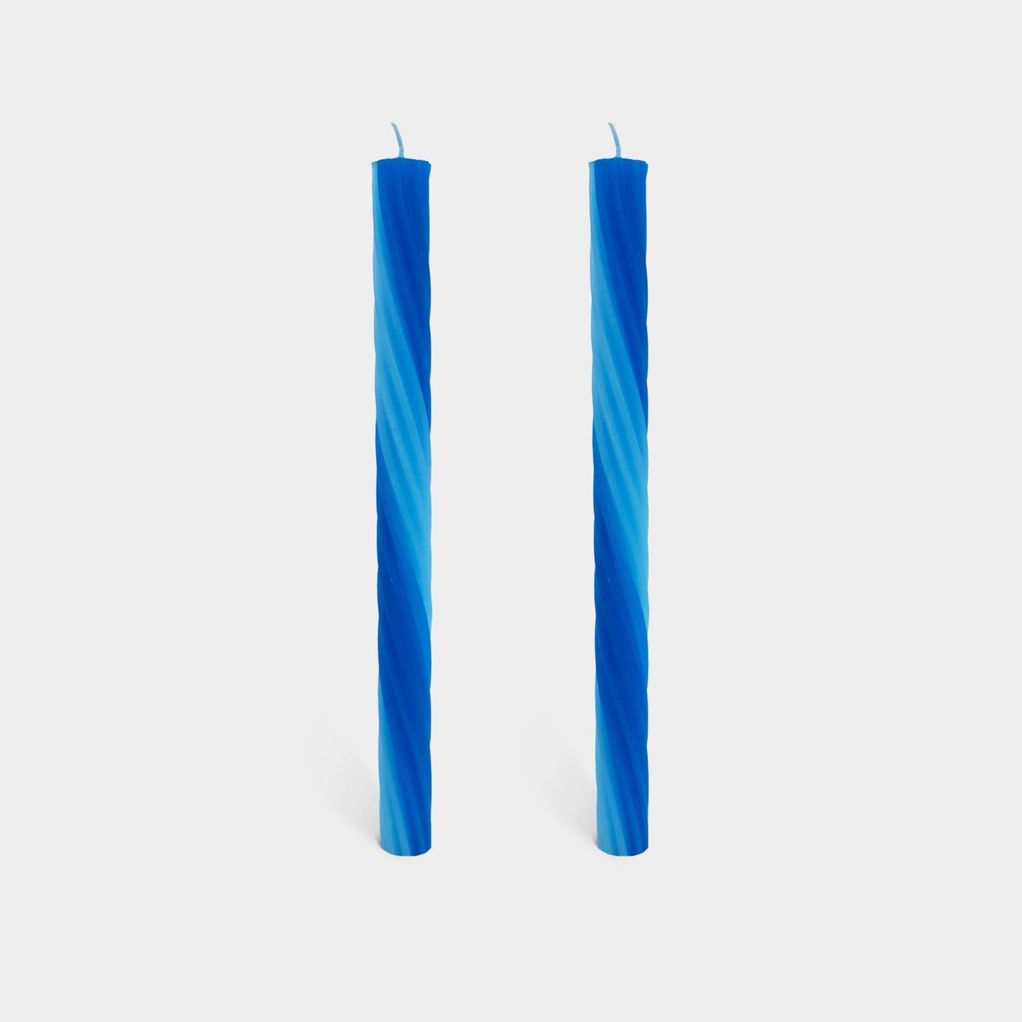 Rope Candles - Blue (2 Pack) - 11" Vibrant Taper Candles