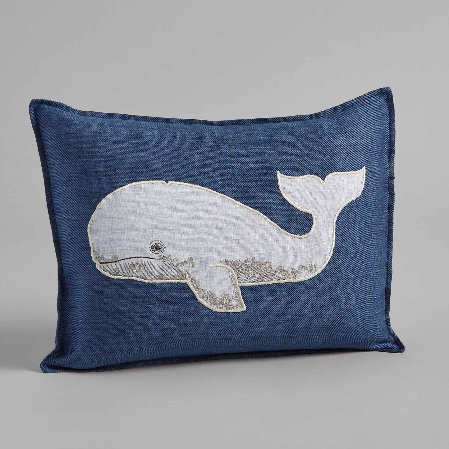 Whale Appliqué Pillow