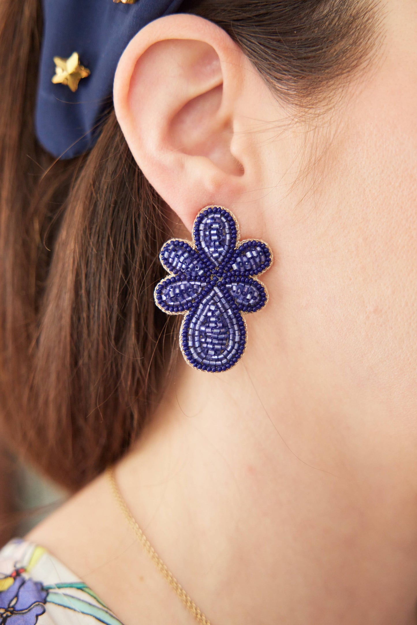 Mercer Earrings in Navy