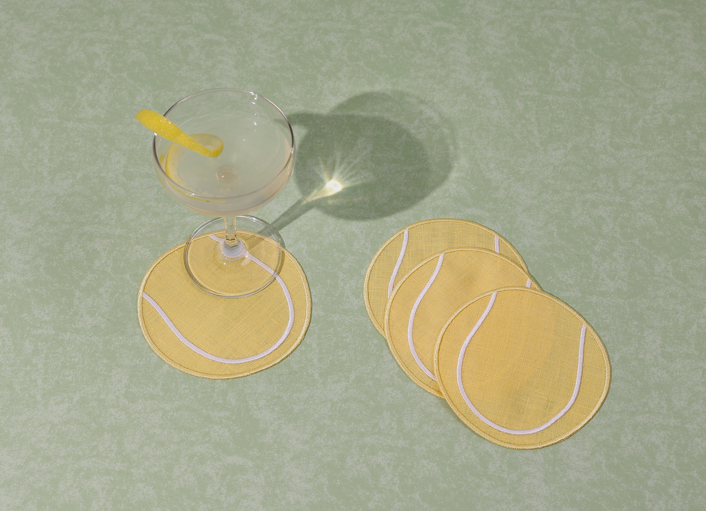 Tennis Ball Cocktail Napkins - Set of 4