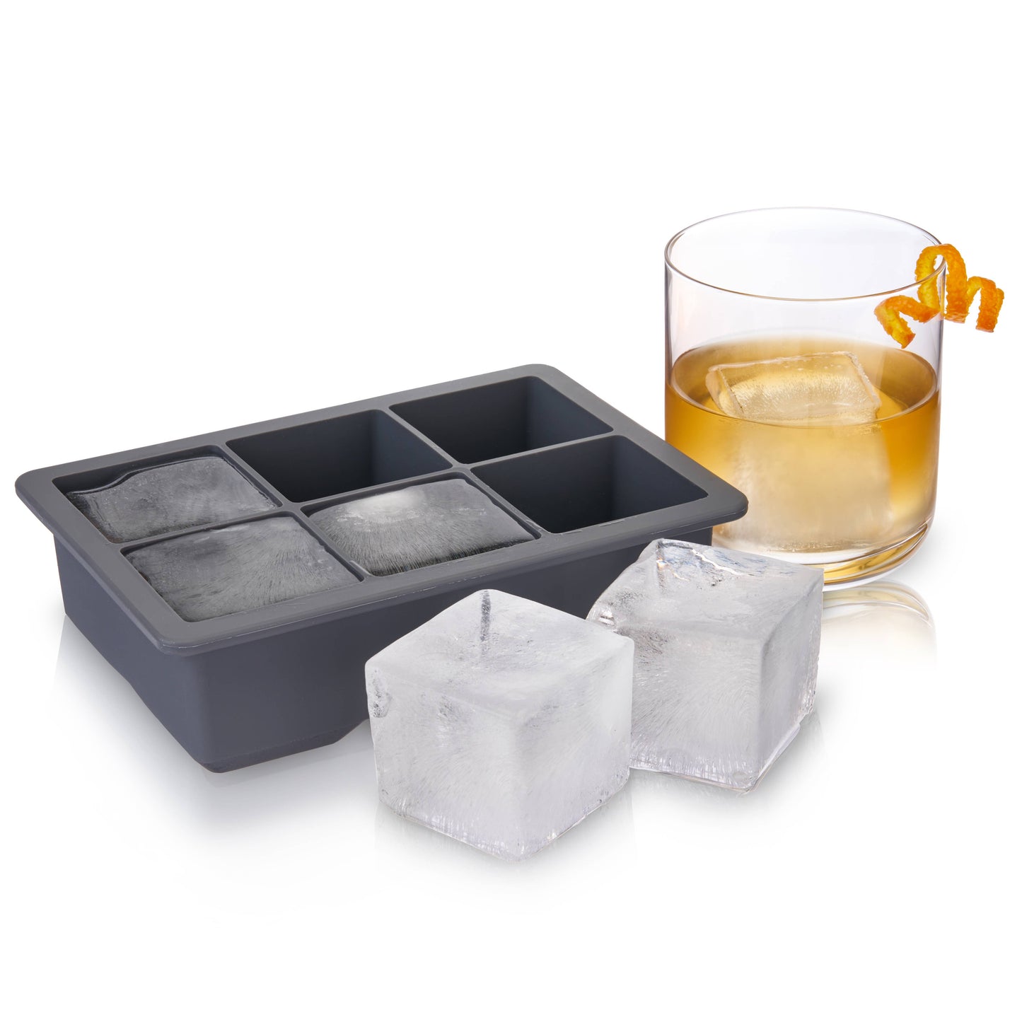 2" Whiskey Ice Cube Tray with Lid