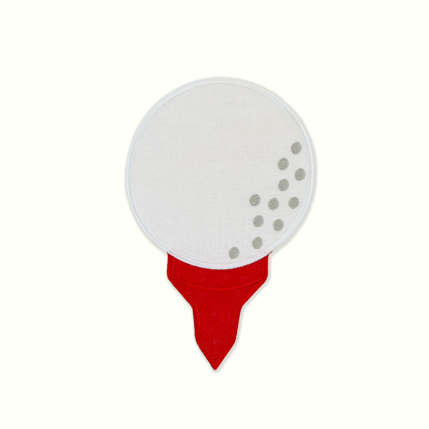 Golf Tee Linen Cocktail Napkins - Set of 4