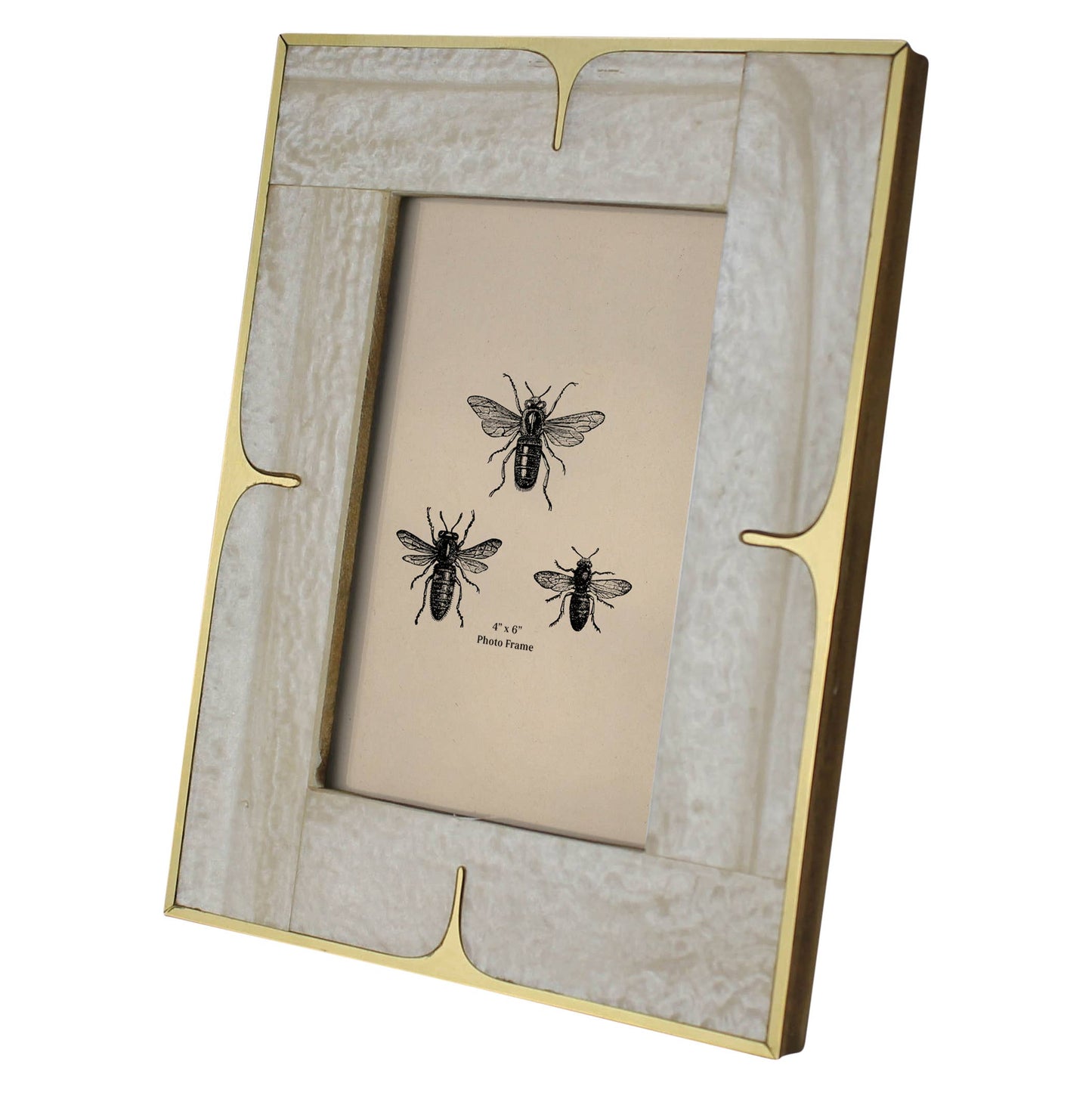 Picture Frame, MOP Resin & Brass – 4x6