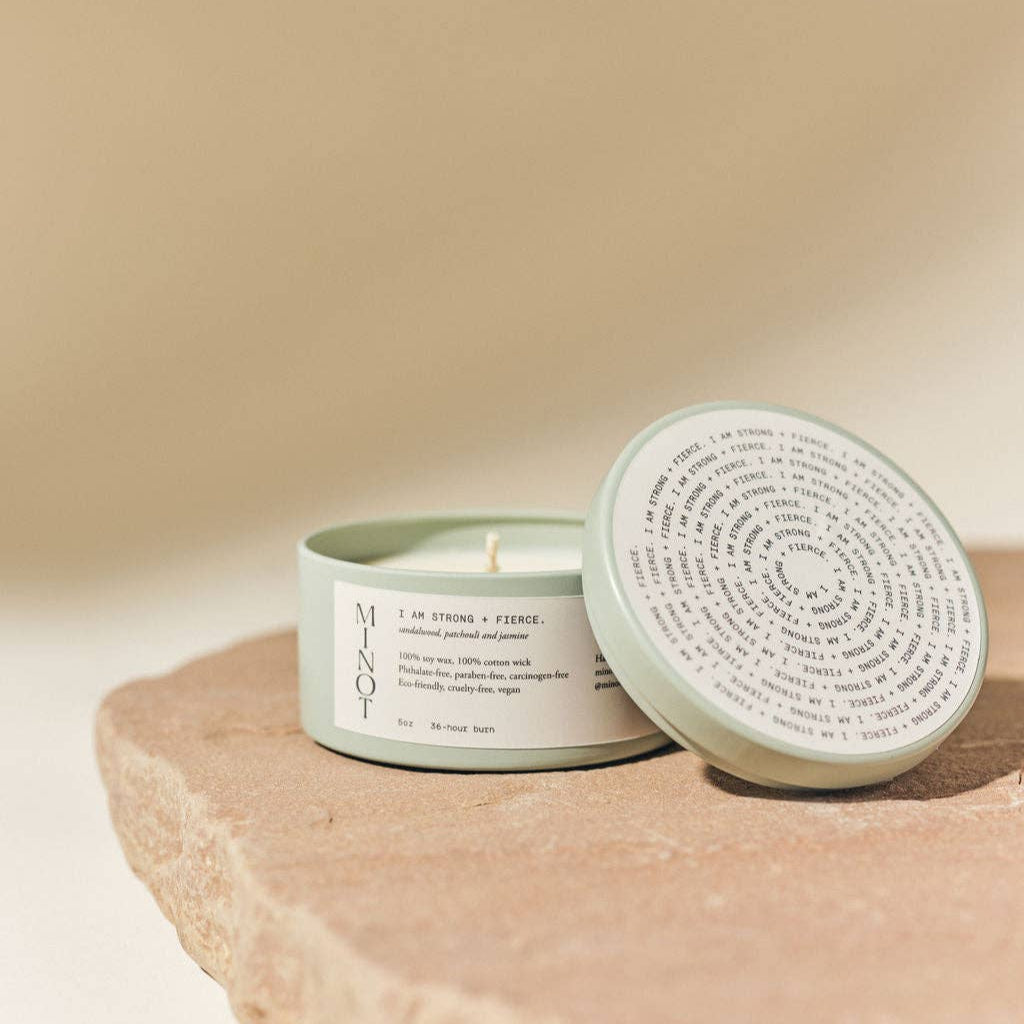 I am STRONG + FIERCE Candle
