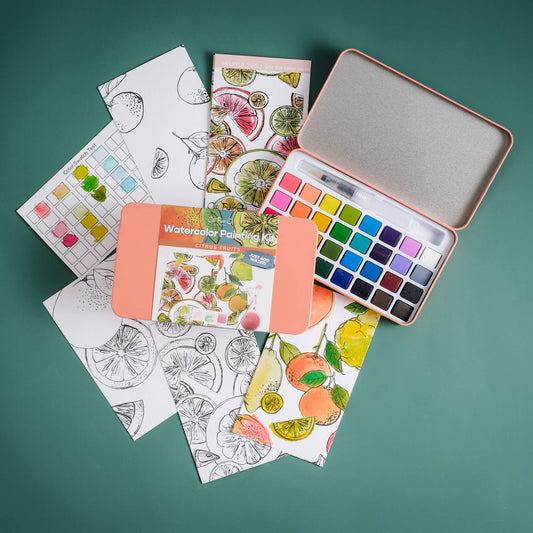 Citrus Fruits Watercolor Painting Kit