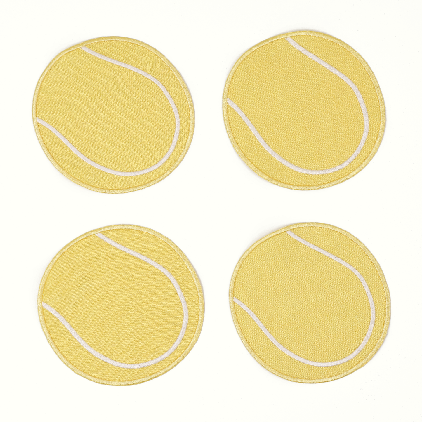 Tennis Ball Cocktail Napkins - Set of 4
