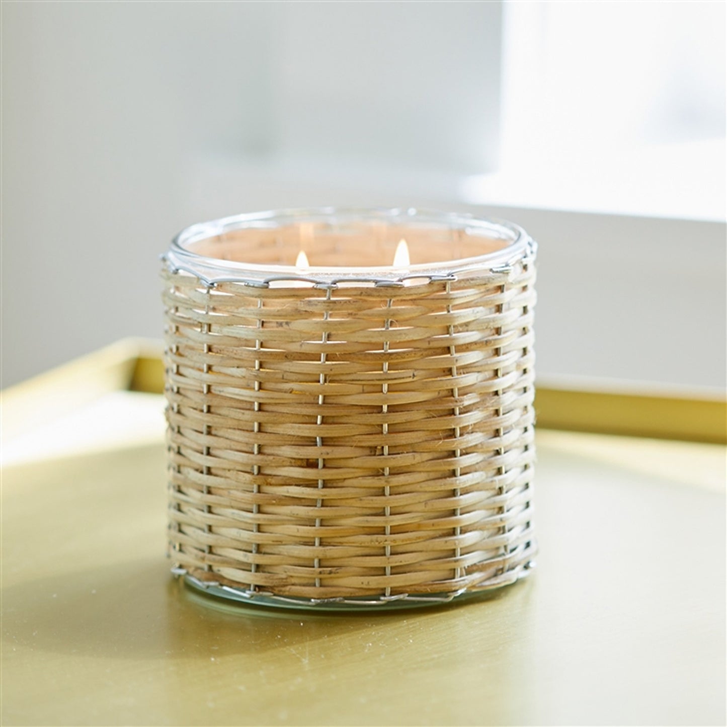Blue Seaside 2 Wick Handwoven Candle 12oz Ctn. 6