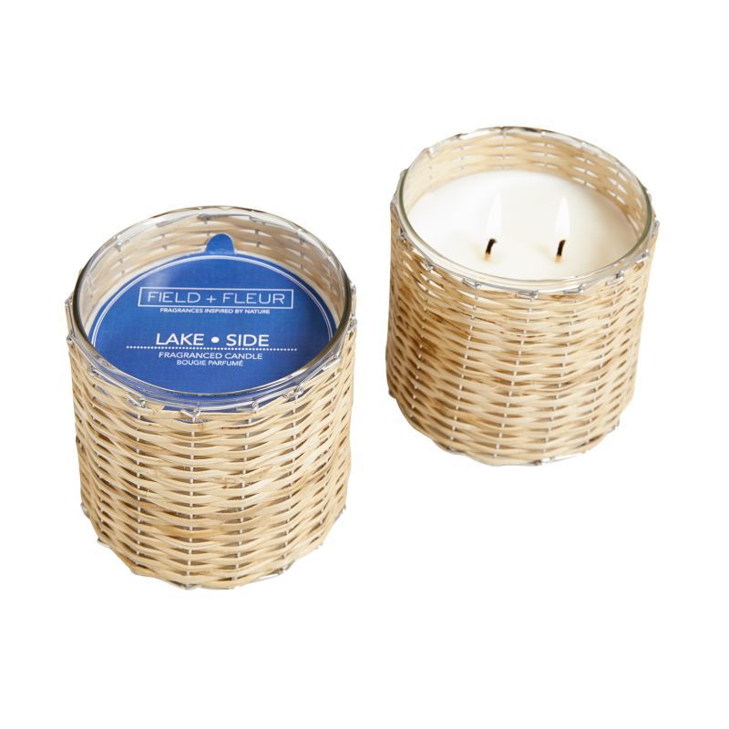 Lake Side 2 Wick Handwoven Candle 12oz Ctn. 6