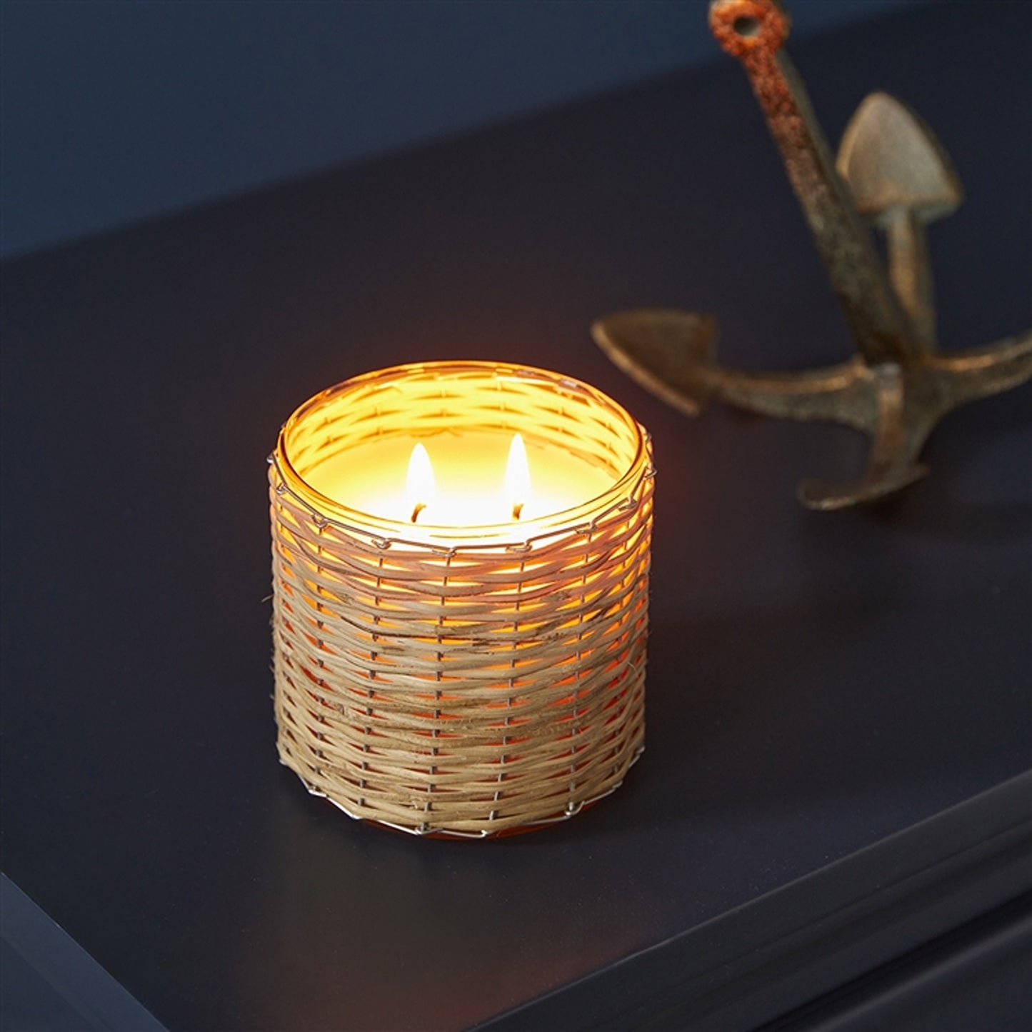 Lake Side 2 Wick Handwoven Candle 12oz Ctn. 6