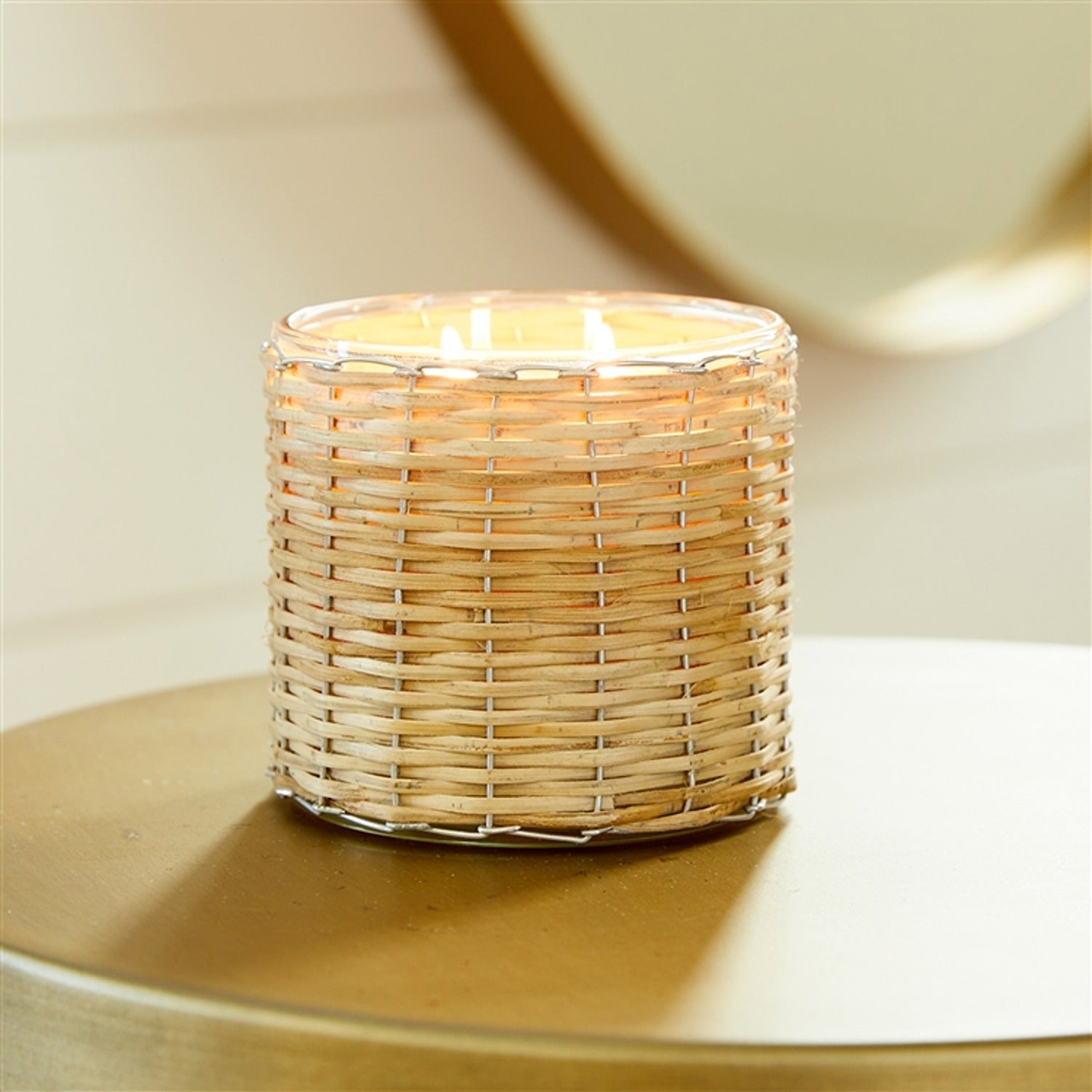 Peony Blush 2 Wick Handwoven Candle 12oz Ctn. 6