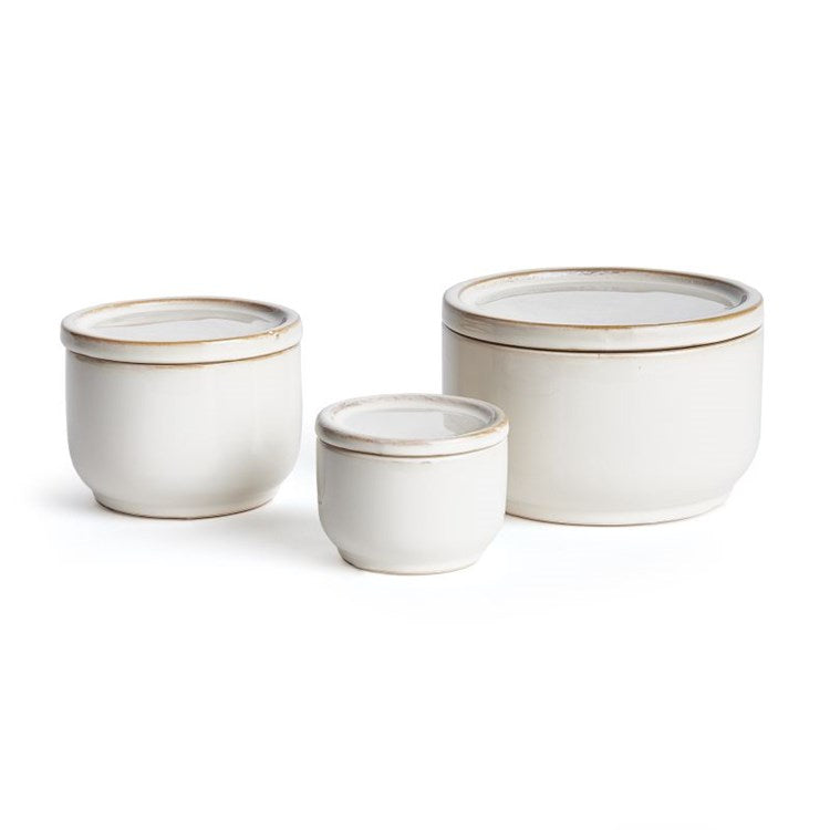 JOANNE DECORATIVE LIDDED JARS, SET OF 3