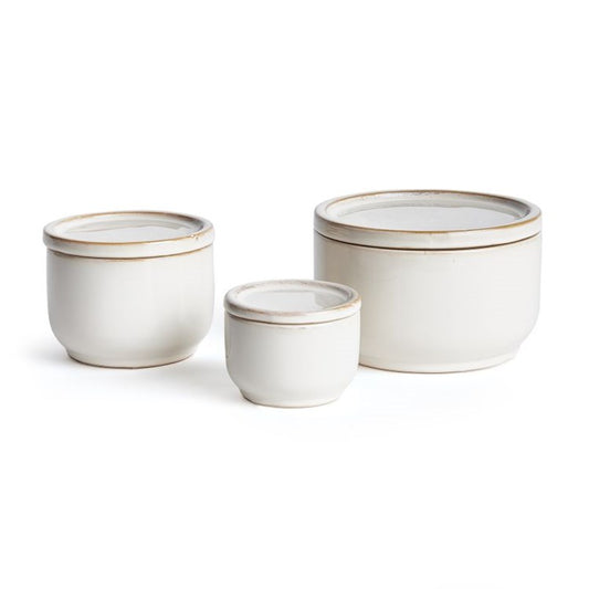 JOANNE DECORATIVE LIDDED JARS, SET OF 3