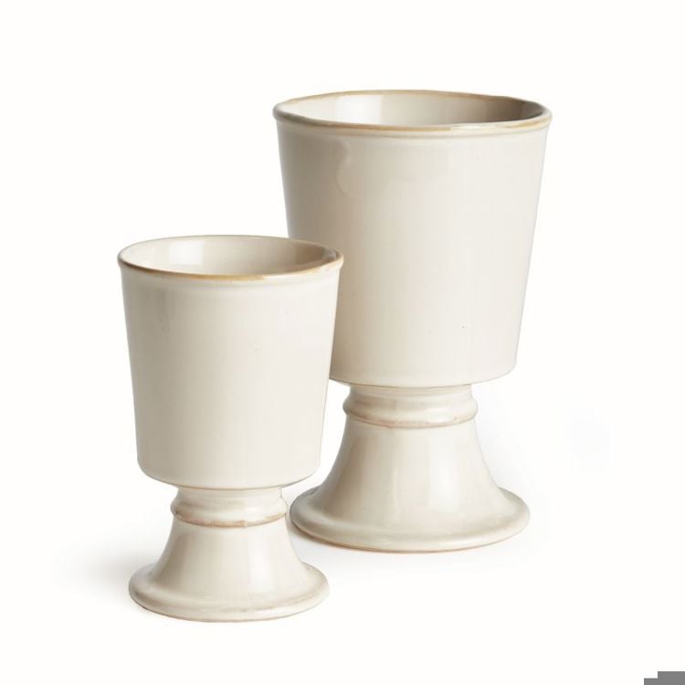 KELCY FOOTED CACHEPOTS, SET OF 2