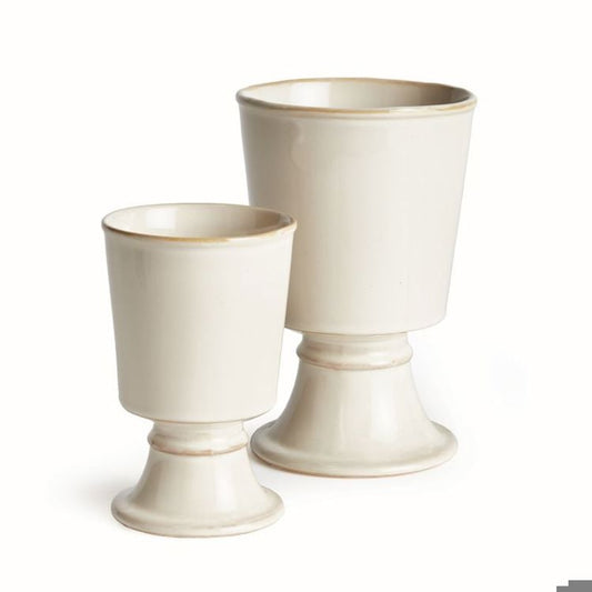 KELCY FOOTED CACHEPOTS, SET OF 2