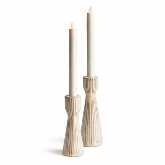 Large Cream Lesley Taper Holder