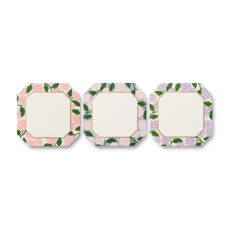 Pink Hydrangea Mini Notepad Trio